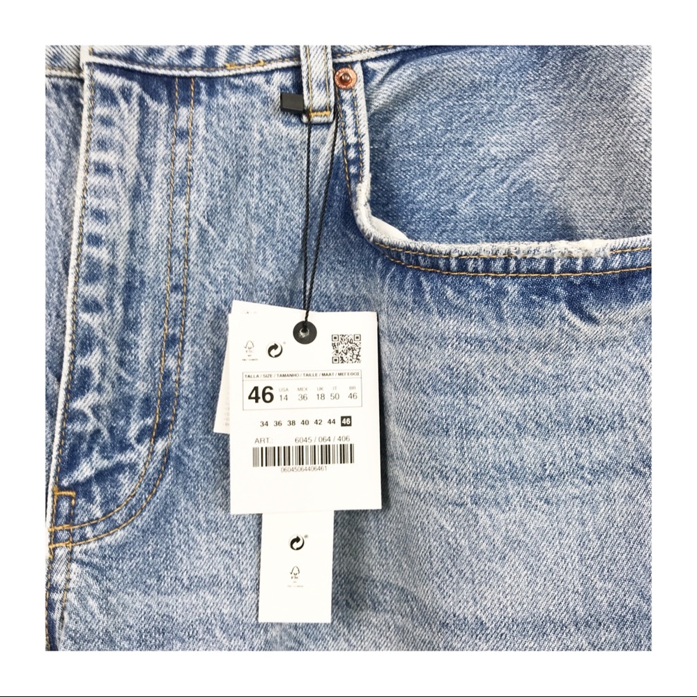 Zara The Truth Slim Jeans in Sky Blue Size 14 - Picture 11 of 14